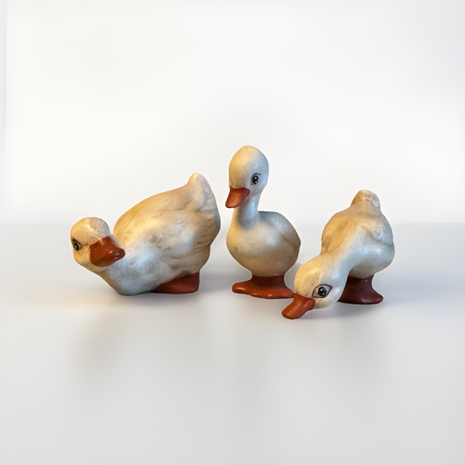 Vintage 1987 Hand Painted Ceramic Duck Figurines Set of 3 Farmhouse Decor Vintage 1987 Hand Painted Ceramic Duck Figurines Set of 3 Farmhouse Decor