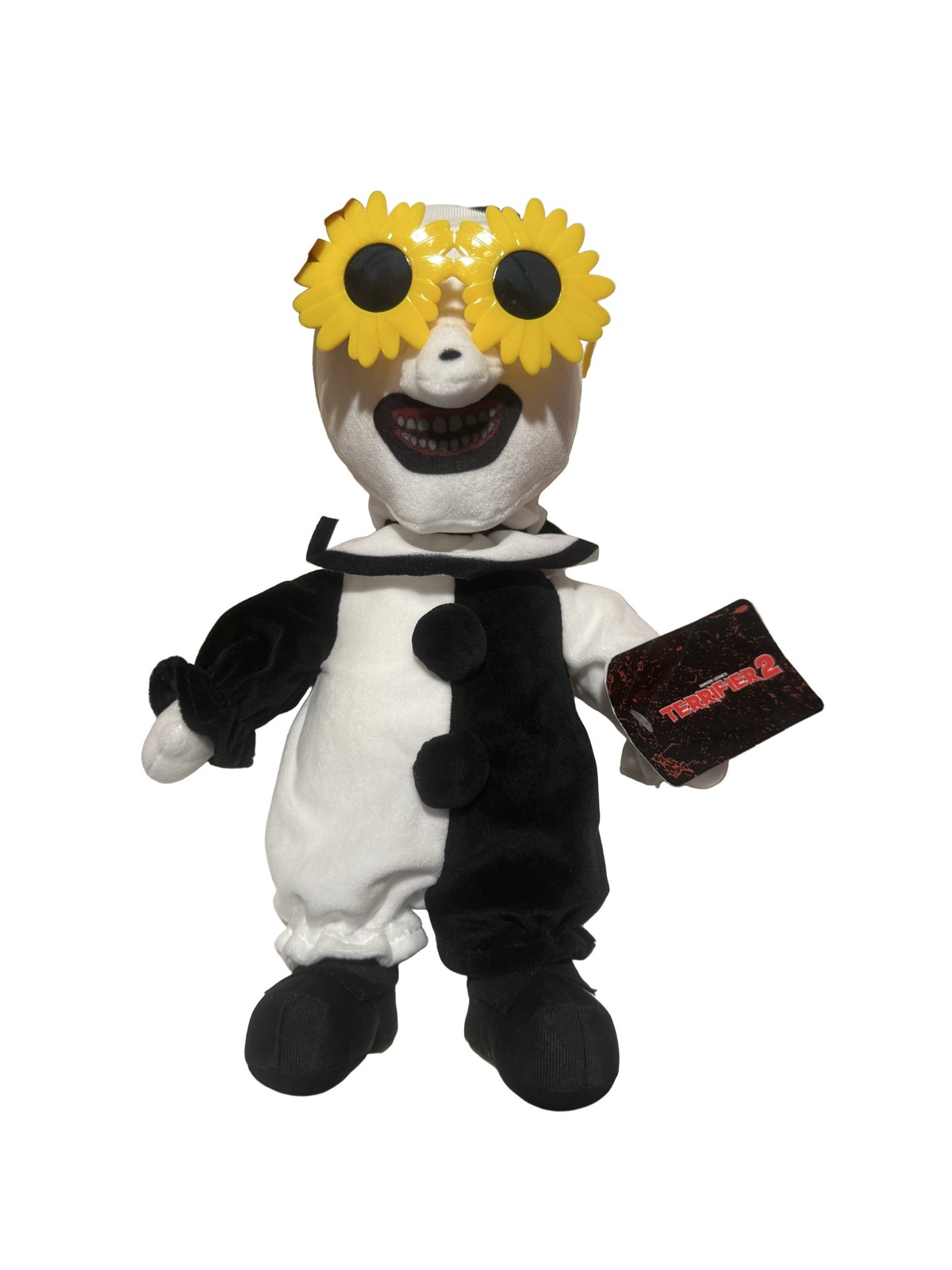 Art the Clown Terrifier 2 Plush Toy 12 in Collectible Sunflower Sunglasses 2023