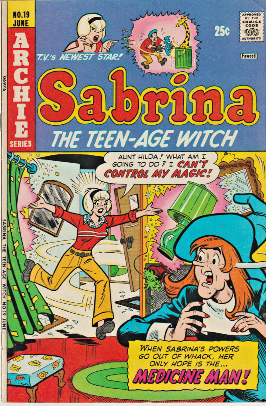 SABRINA THE TEEN-AGE WITCH #19  MAGIC CRISIS COVER  ARCHIE  1974  NICE