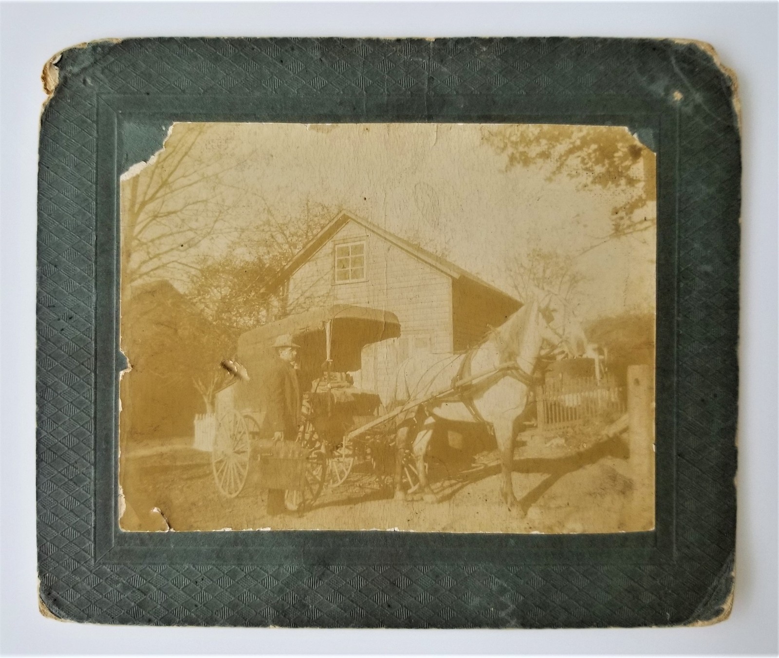 antique OSCAR A HANDWERK sargersville pa PHOTOGRAPH horse carriage lehigh co