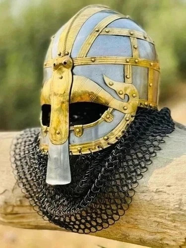 Vandal Medusa Steel and Brass Chainmail Mediveal Armor Helmet Best Gift