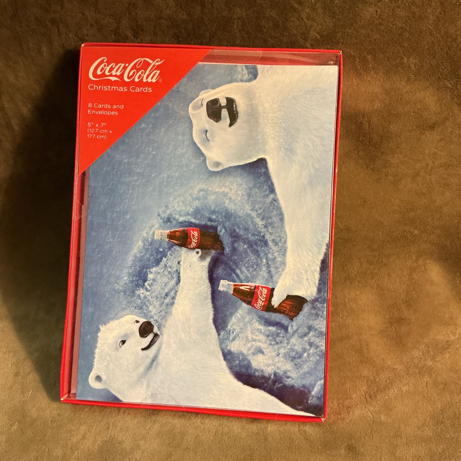 Coca-Cola Christmas Cards In Box Unopened Featuring Polar Bears