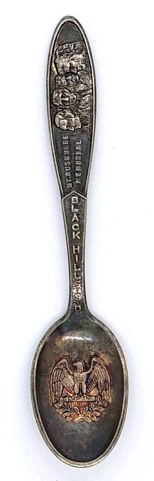 Vintage TH Marthinsen EPNS Norway Black Hills, SD Mount Rushmore Souvenir Spoon 