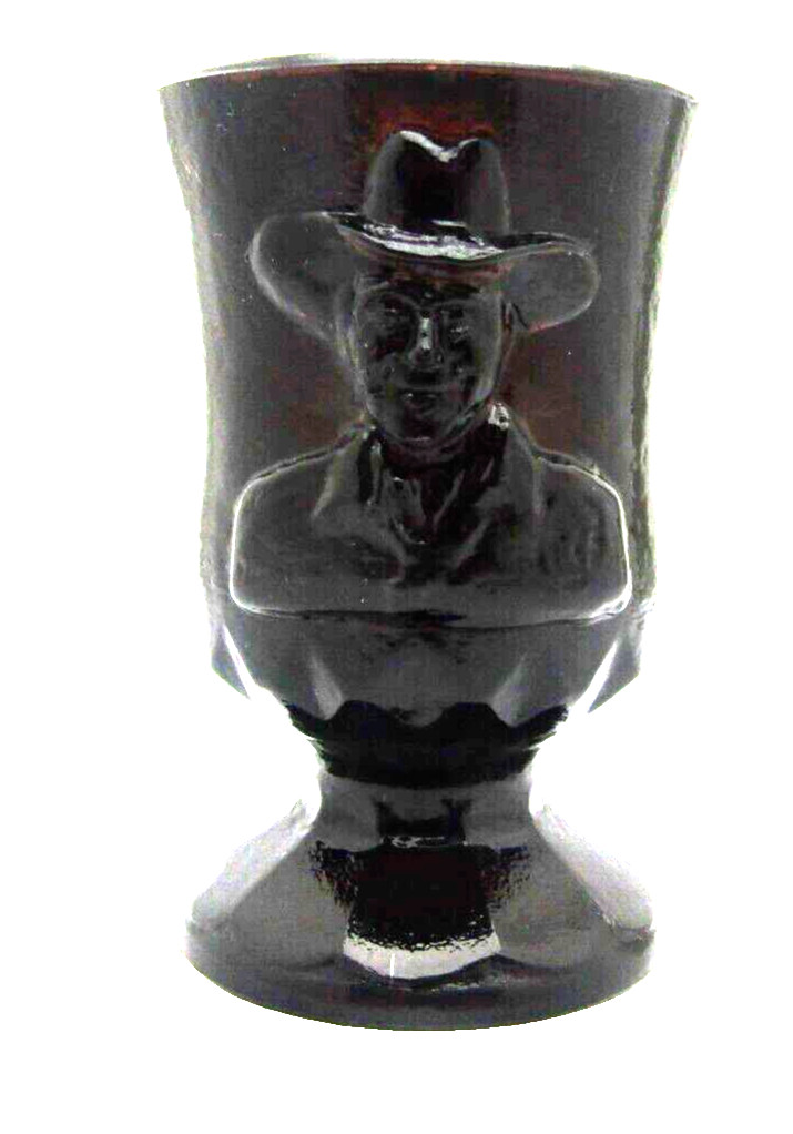 Boyd Art Glass 1997 LE Amethyst Purple Hopalong Cassidy Cowboy Toothpick Holder