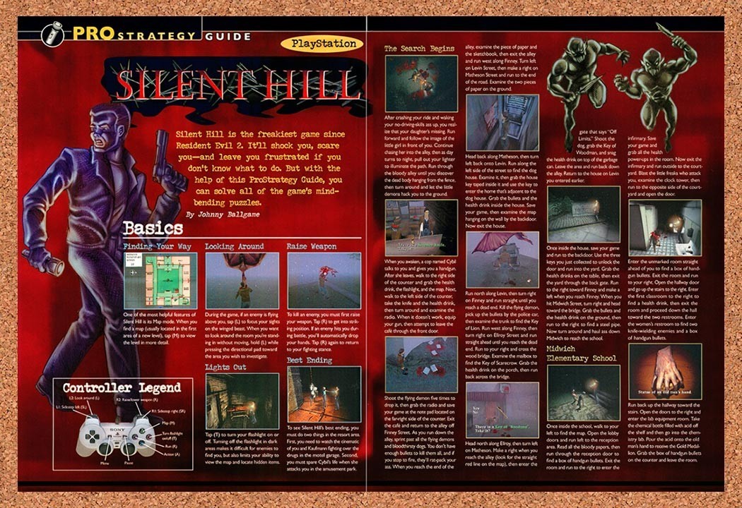 1999 Silent Hill PS1 Original Advertisement / Retro Promo vr1 1999 Silent Hill PS1 Original Advertisement / Retro Promo vr1