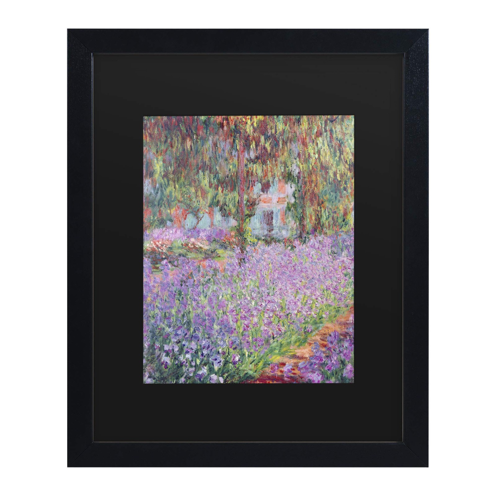 Trademark Fine Art \'The Artist\'s Garden at Giverny\' Black Matted Black Frame Trademark Fine Art \'The Artist\'s Garden at Giverny\' Black Matted Black Frame