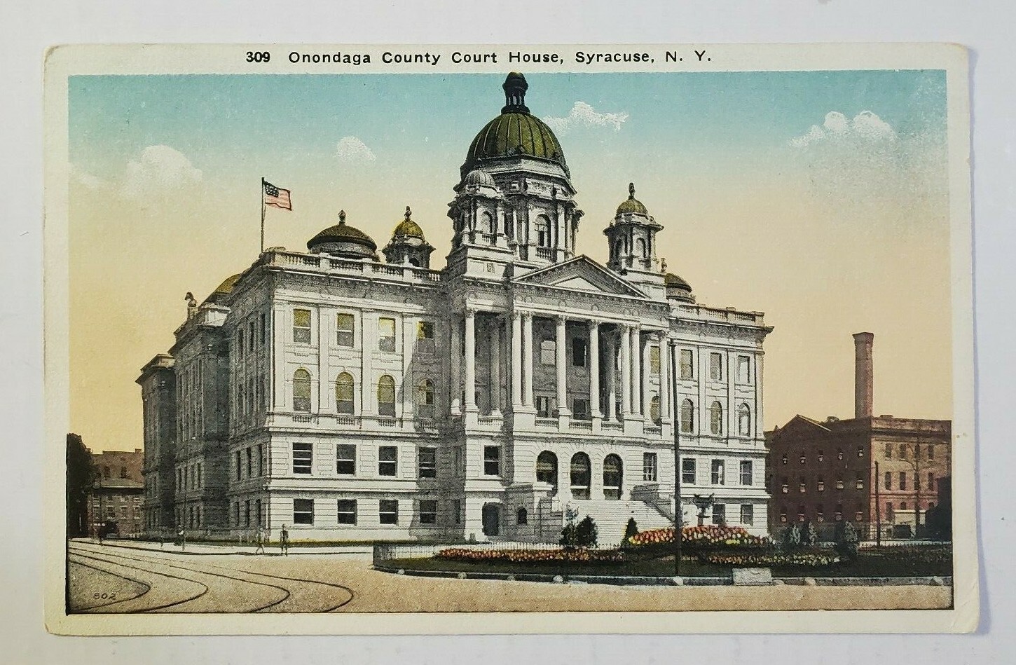 Onondaga Court House- Syracuse, NY. -Postcard Posted 6/8/1921 - Washington Stamp