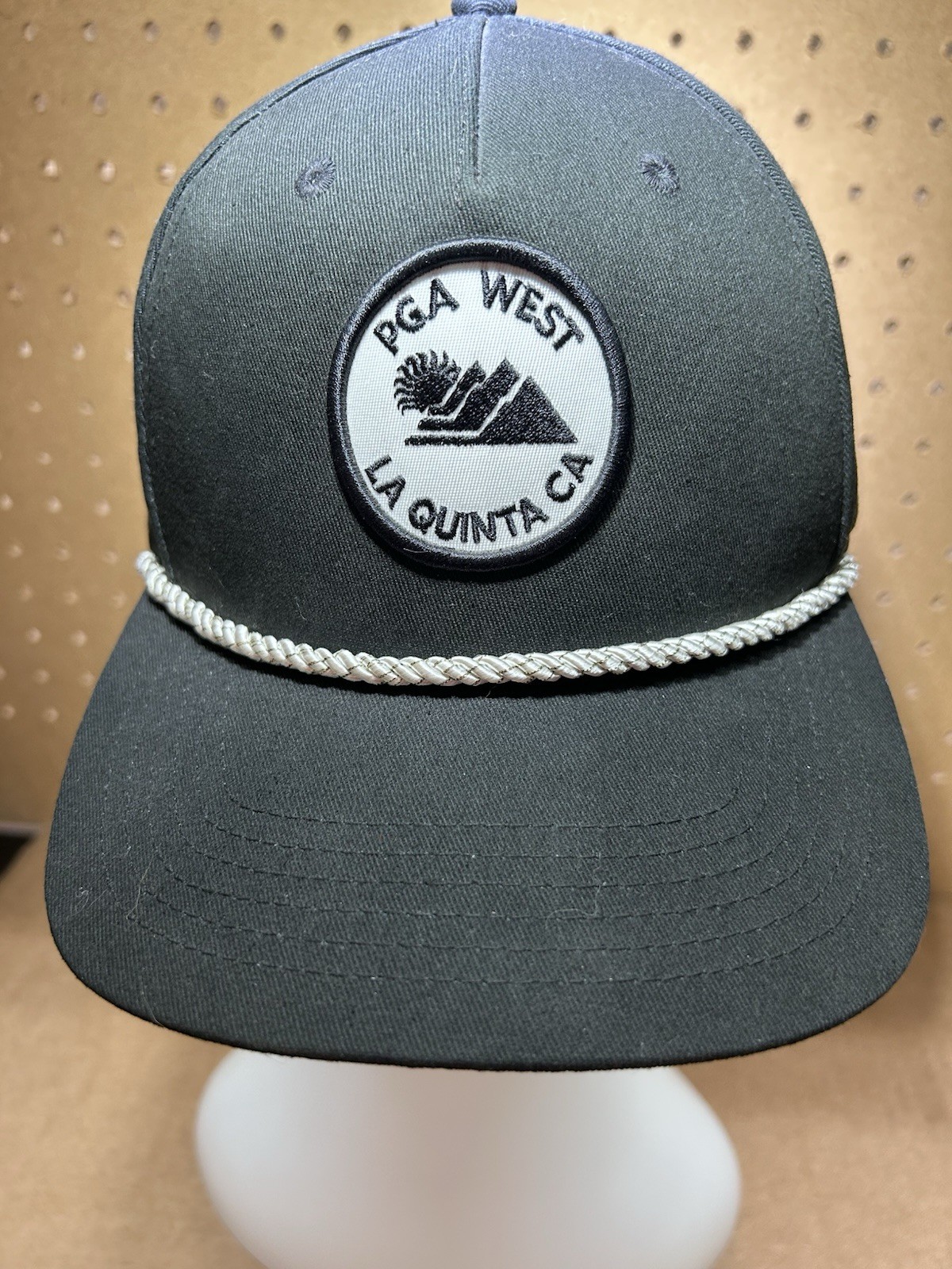 La Quinta Vtg Rare Golf Hat Country Club PGA West CA California-Black SnapBack