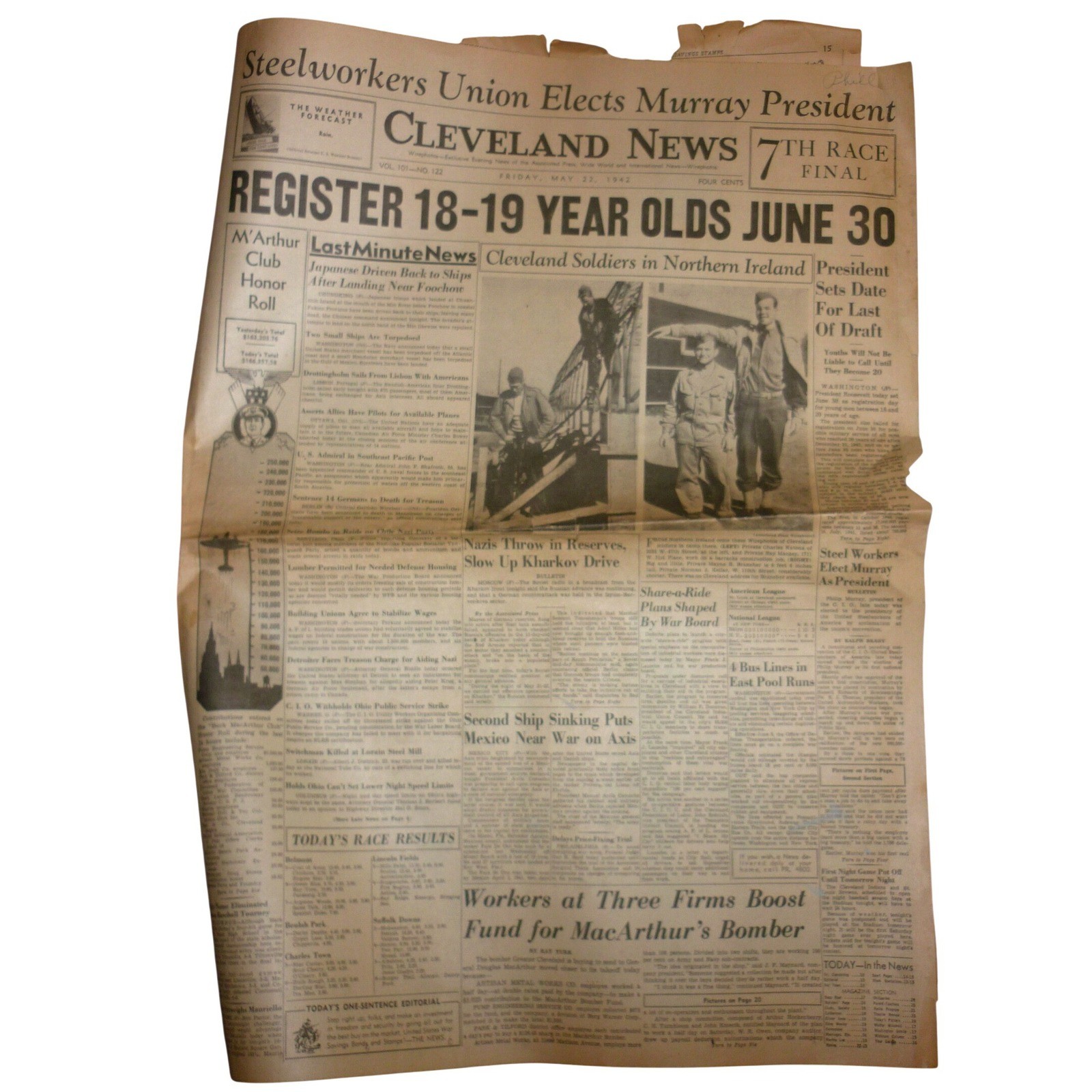 1942 Cleveland News Newspaper WWII Draft 18-19 Year Olds Higbee Fashion Ads 1942 Cleveland News Newspaper WWII Draft 18-19 Year Olds Higbee Fashion Ads