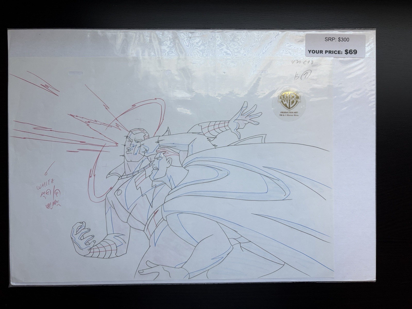 Justice League Unlimited Original Production Art Superman Shazam Certified RARE