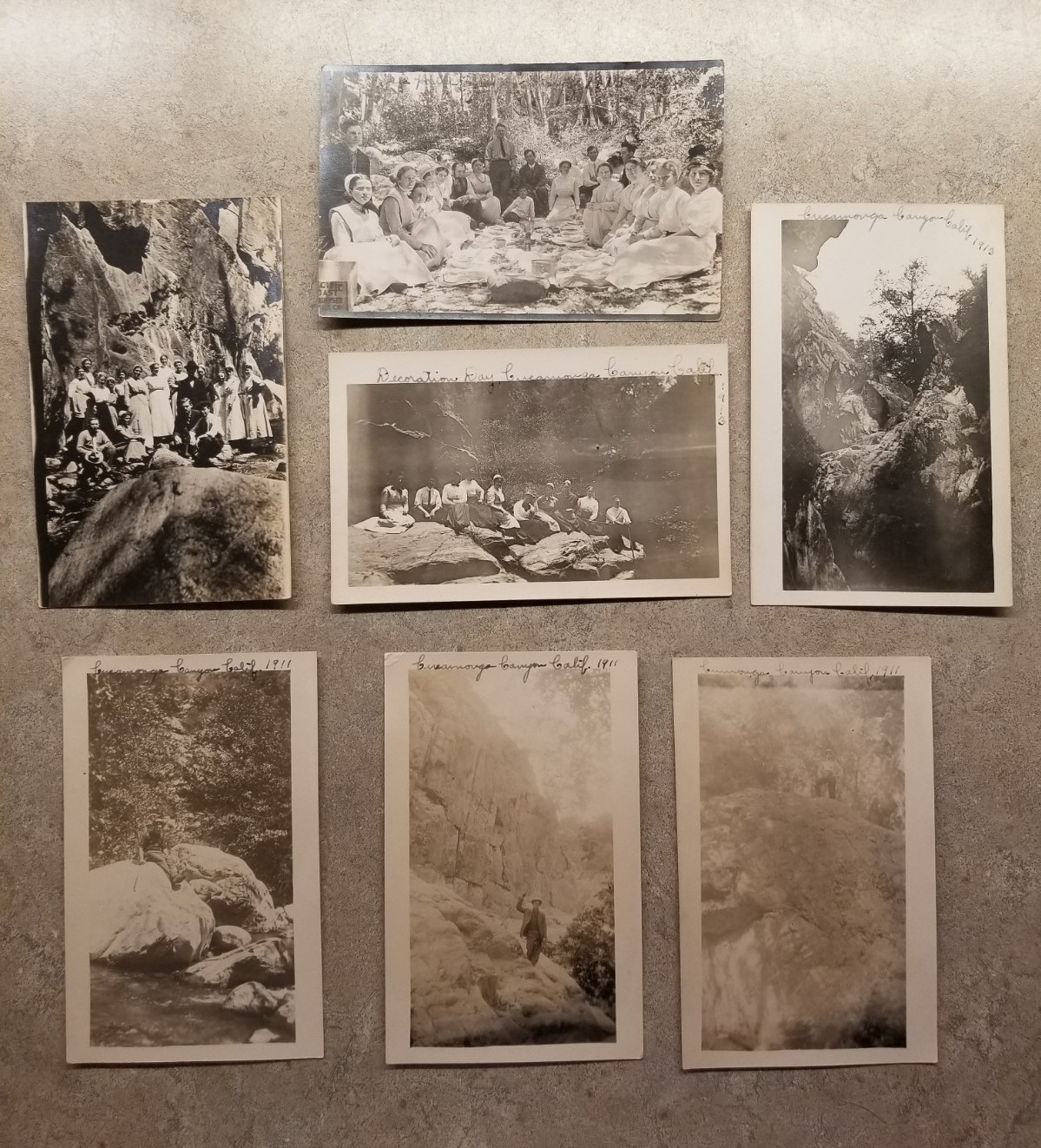 7 Vintage 1911-1913 RPPC Cucamonga Canyon Postcards Upland CA Unposted - Lot B