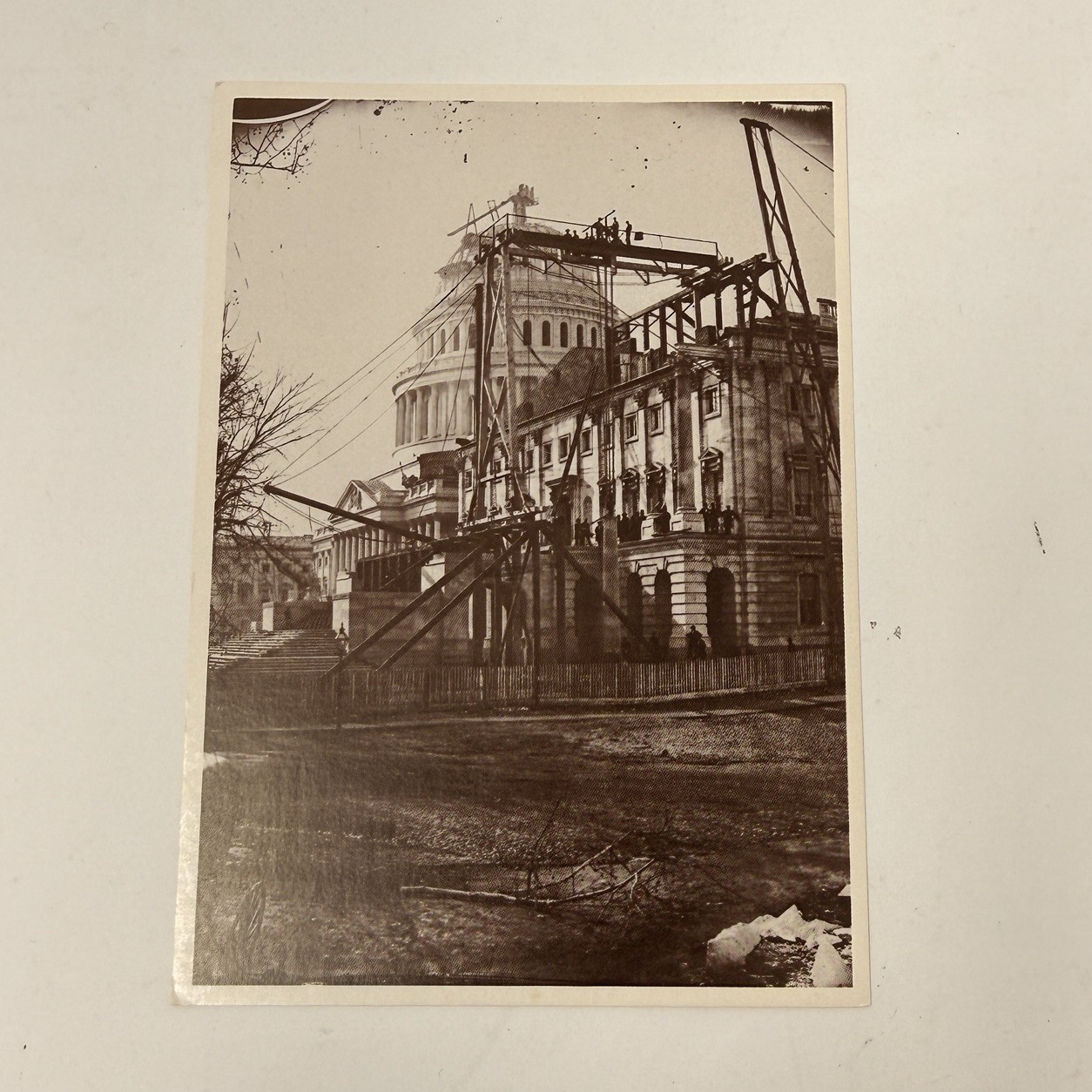 US Capitol 1862 Black & White Photo National Archives and Records Postcard WA DC