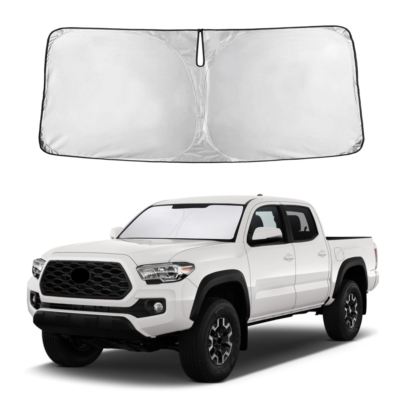 Autovir Front Windshield Sun Shade for Toyota Tacoma 2016-2026