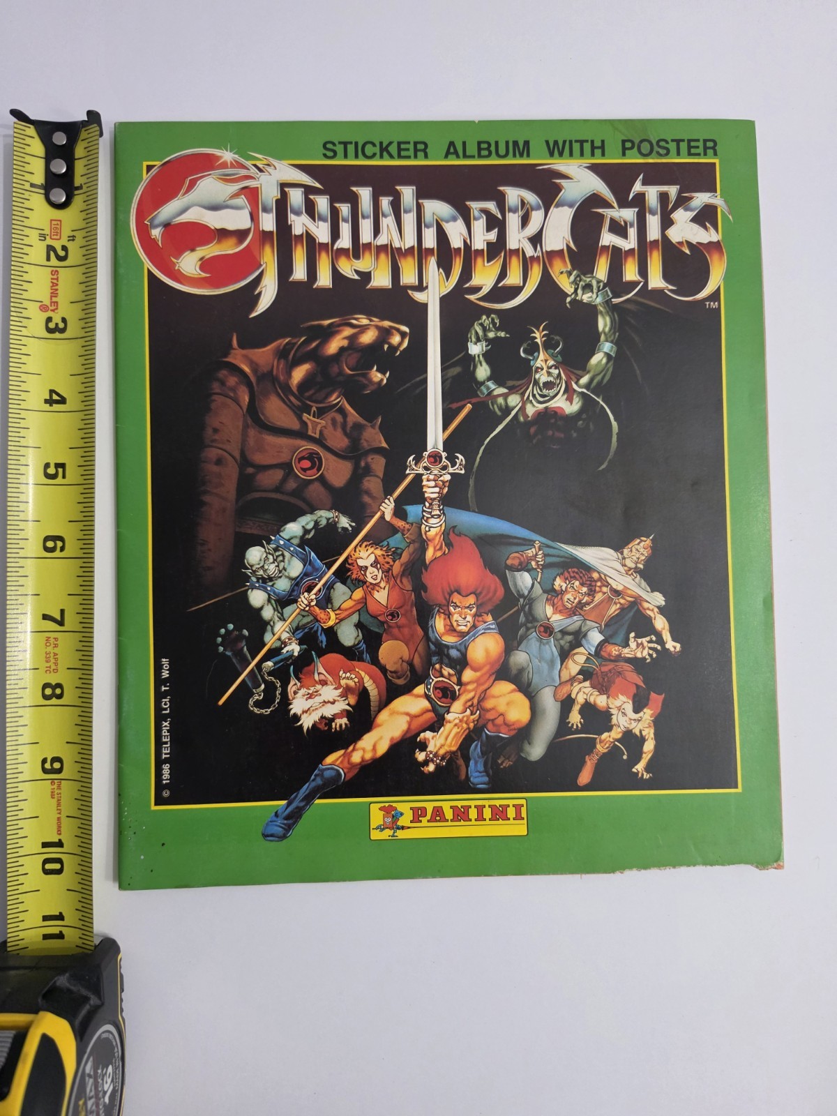 1986 Panini ThunderCats Sticker Album UNUSED Empty w Original Poster Attached