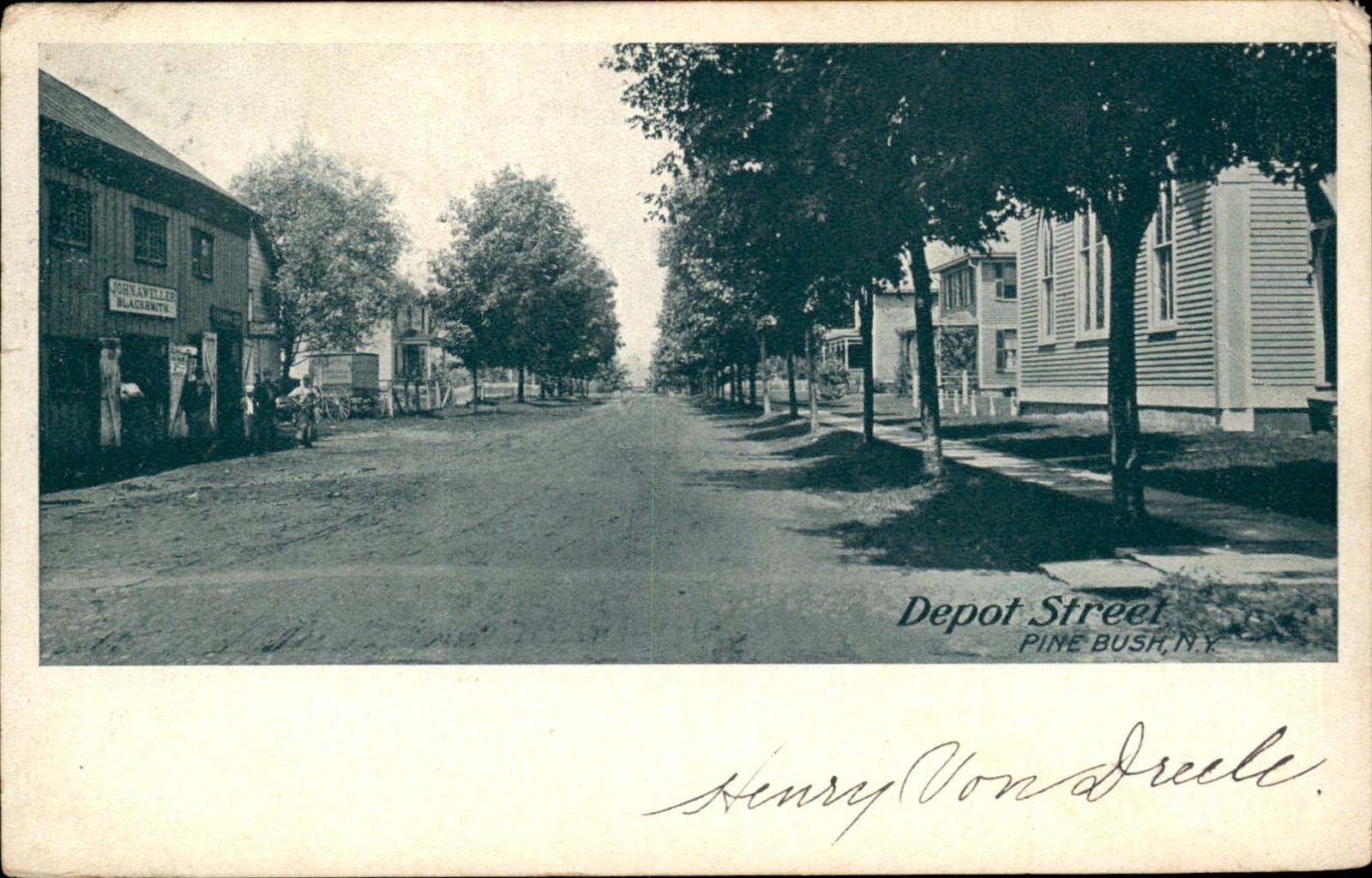 Pine Bush New York NY Depot Street c1900s-10s Vintage Postcard Pine Bush New York NY Depot Street c1900s-10s Vintage Postcard