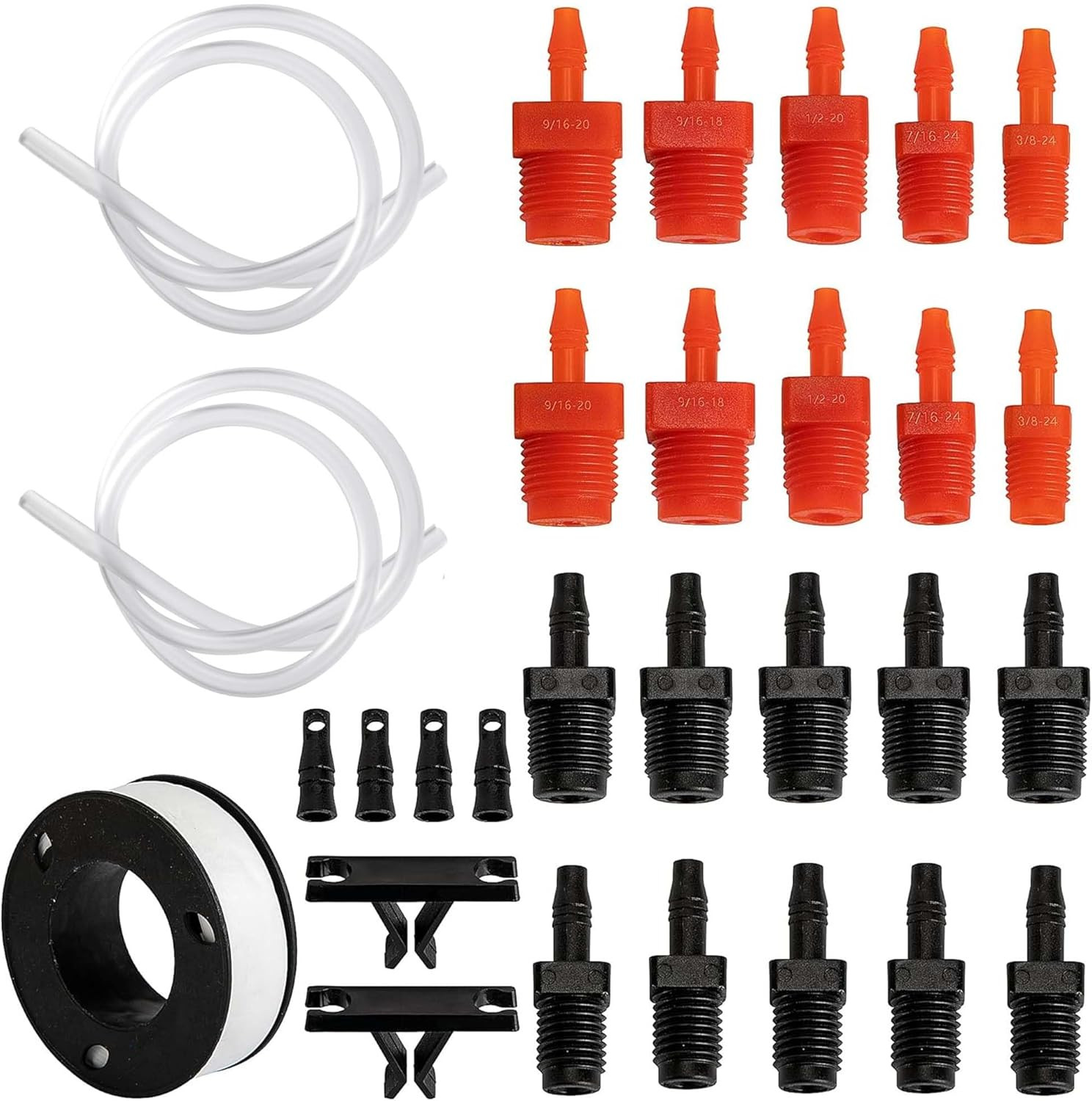 29pc Brake Master Cylinder Bleeder Kit SAE Metric Fittings Hose
