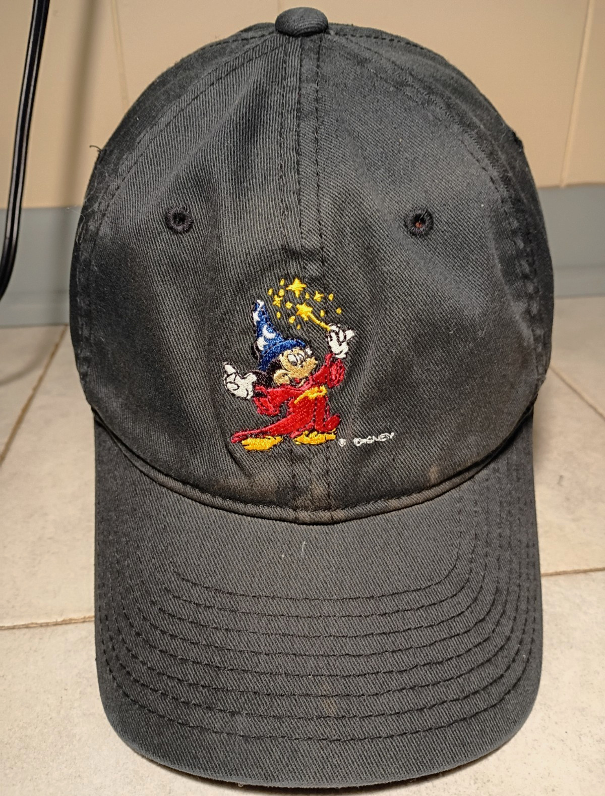 Vintage 90s Walt Disney Imagineering Sorcerer Mickey Flexfit Hat Gear For Sports