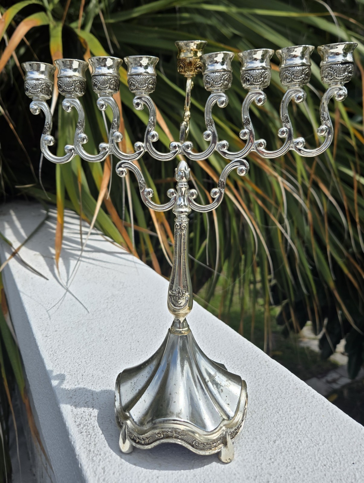 Vintage Legacy Judaica Silver Plated Hanukkah Menorah 12 
