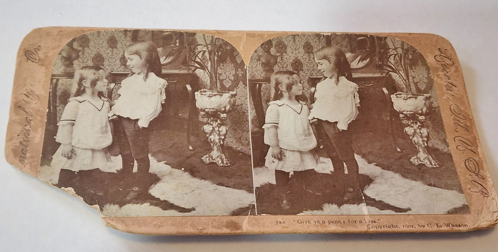 Antique 1901 C.L. Wasson Stereo Card 
