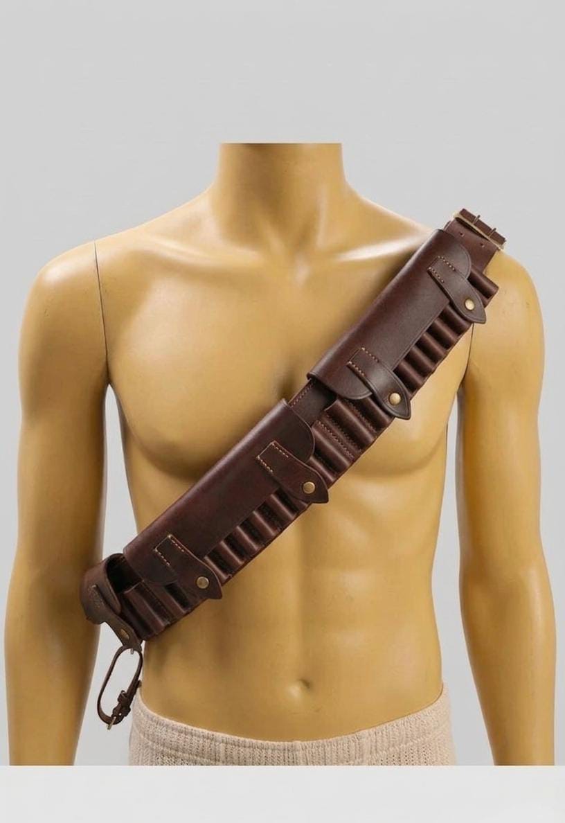 1888 British Boer War .303 Leather Ammunition Bandolier 50 Capacity Reproduction