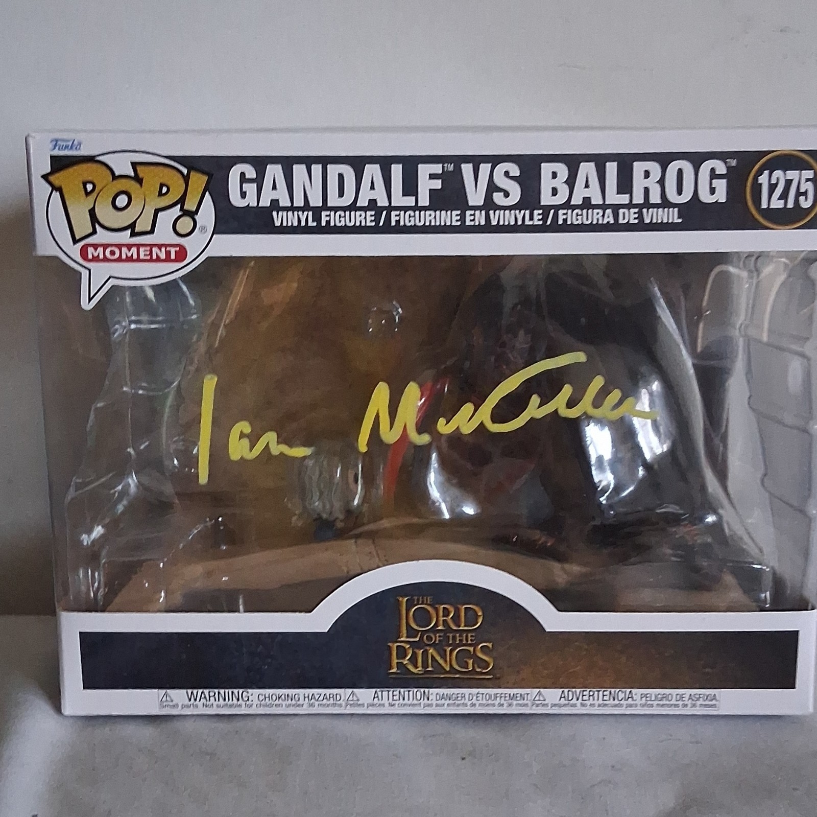 Ian Mckellen Signed Lord of the Rings Gandalf vs Balrog #1275 W Pop Protector