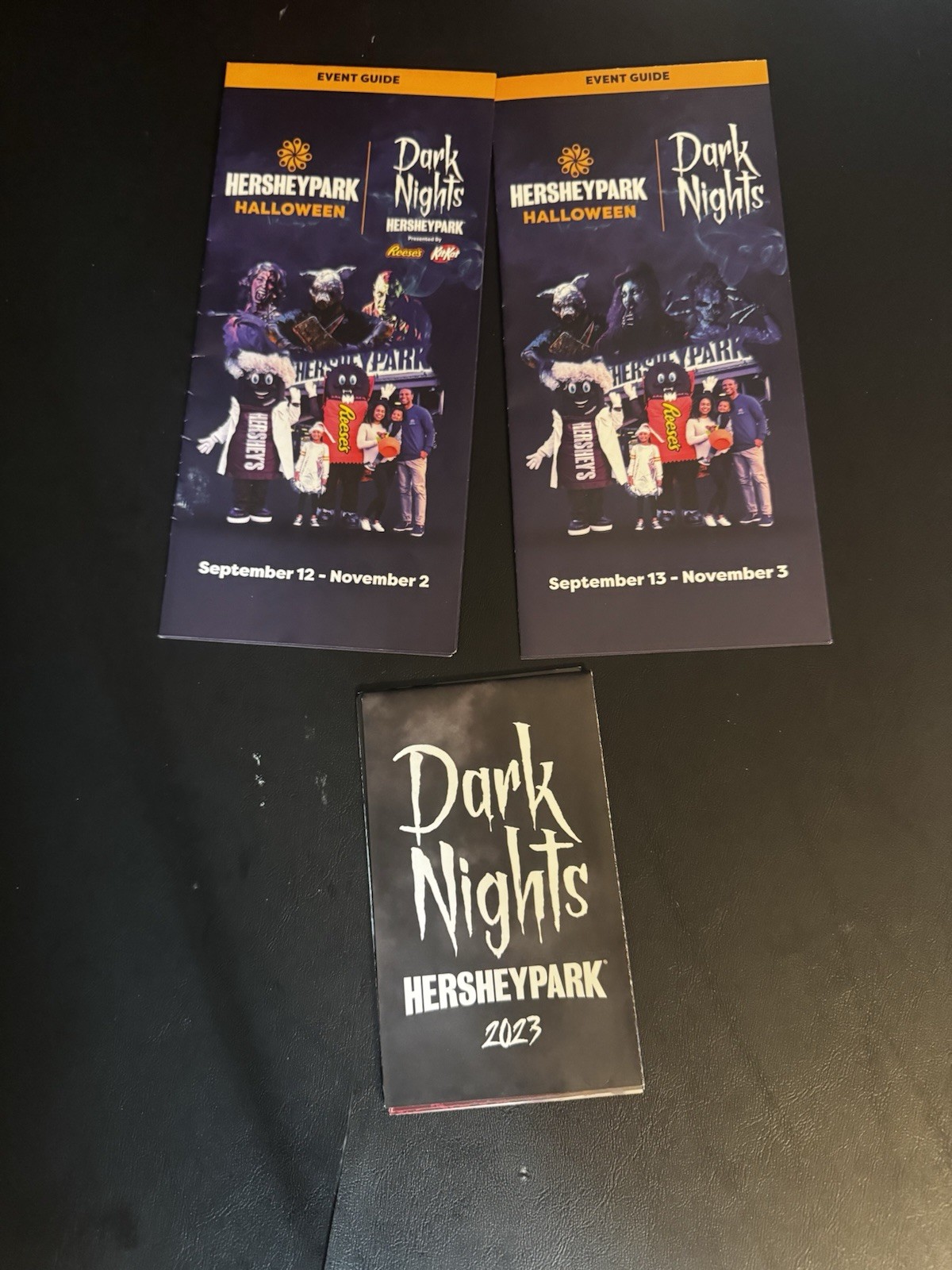 Hersheypark Amusement Park Dark Nights Event Guides, 2023, 2024, 2025