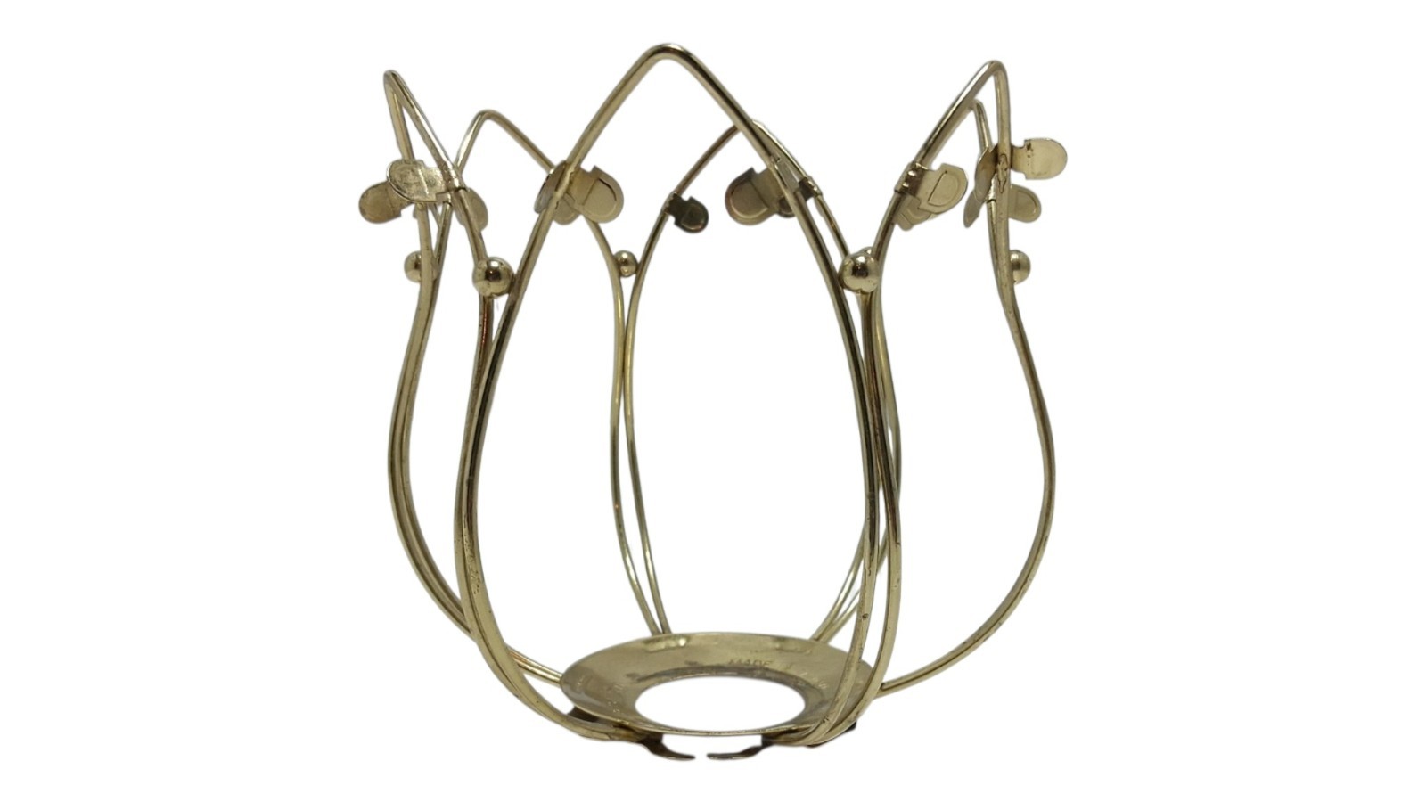 LOTUS FLOWER LAMP VINTAGE HOLLYWOOD Regency BRASS HEAD REPLACEMENT ONLY NO GLASS