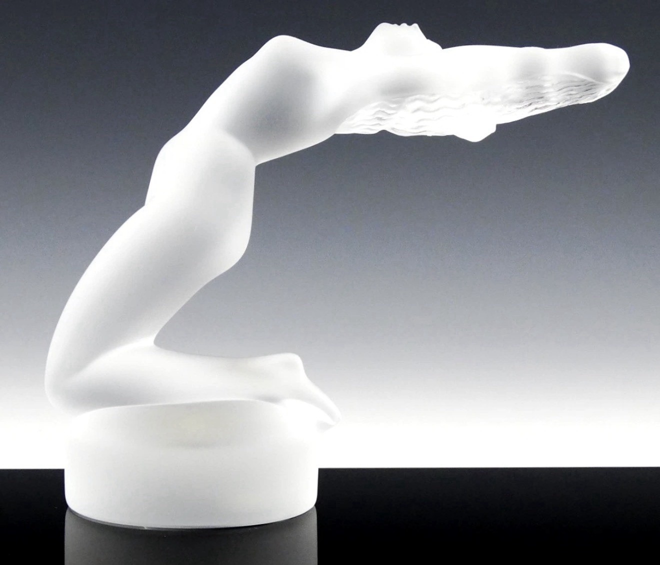Vintage Lalique France Crystal Figurine Sculpture #11809 CHRYSIS NUDE WOMAN Mint