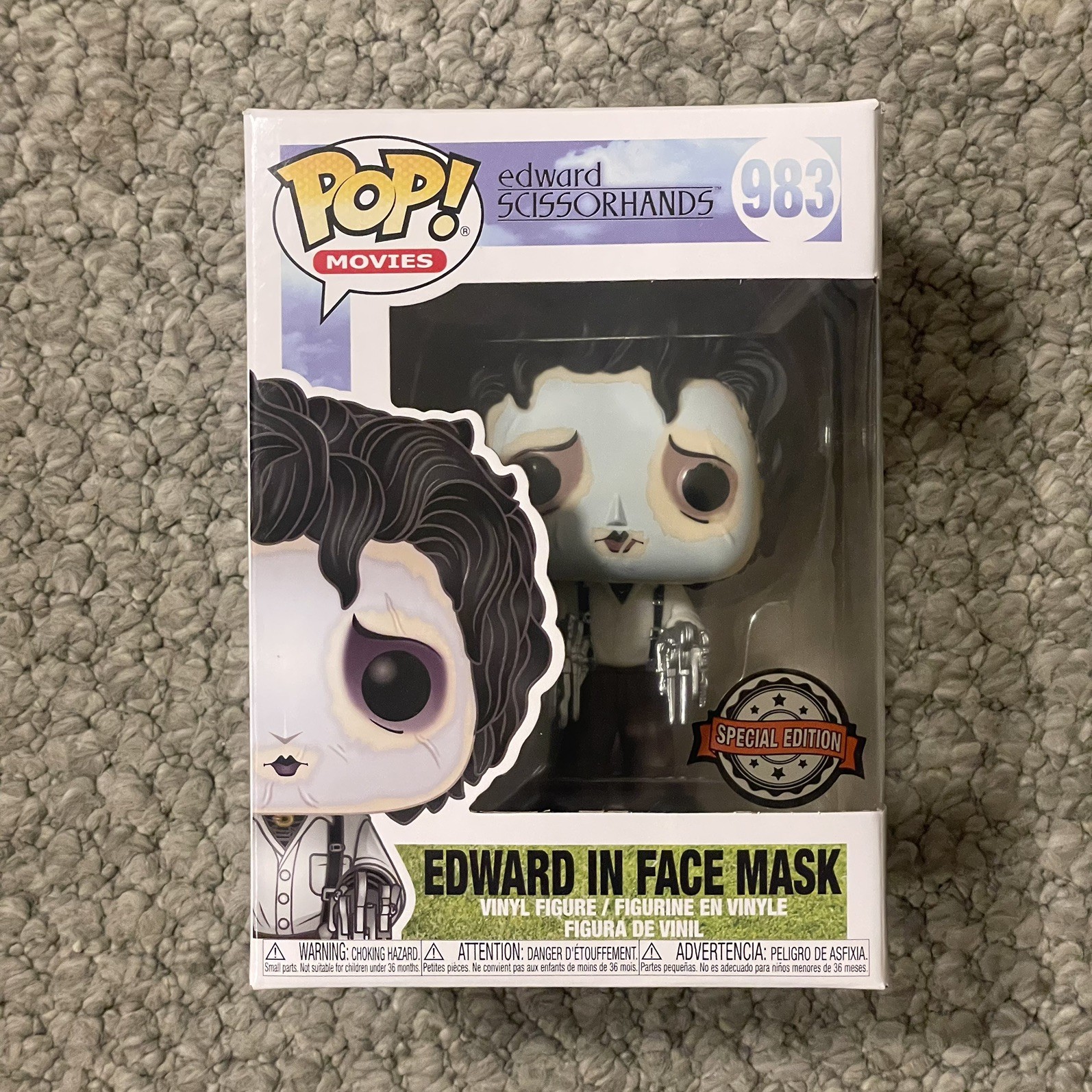 Edward Scissorhands In Face Mask Funko Pop Vinyl #983 Special Edition