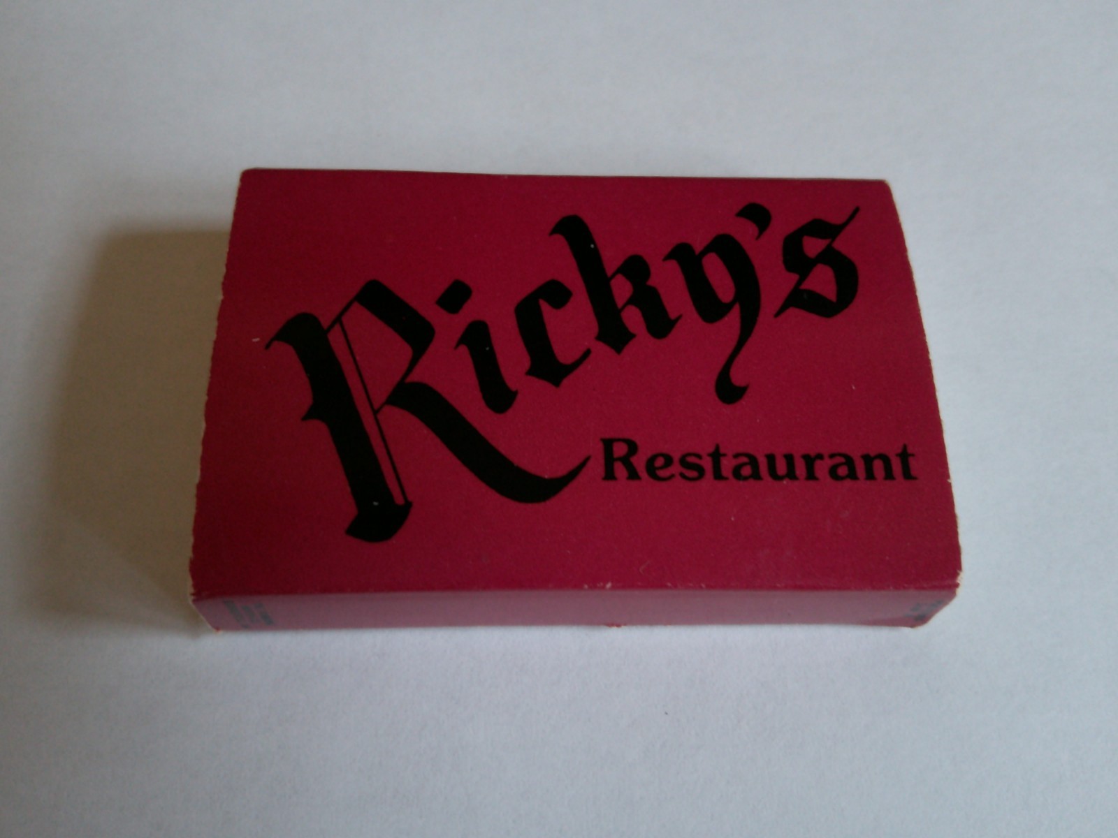 Vtg Auburn NY Ricky\'s Restaurant Matchbox Matches Matchbook Box Collectible
