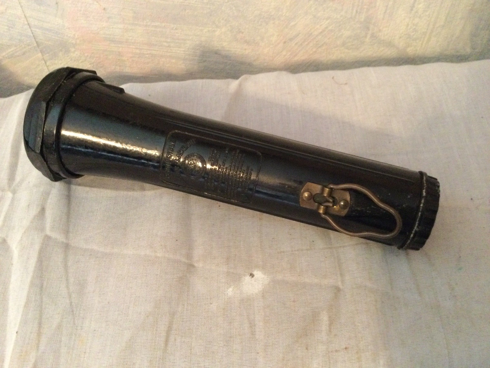  Vtg. U.S.N. - U.S. Navy Permissible Electric Fulton Military Flashlight. WORKS