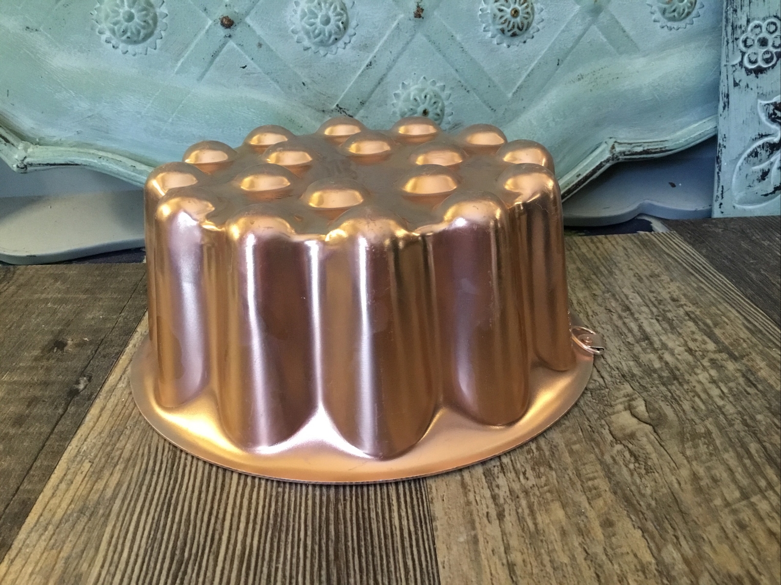 Vintage COPPER Decorative 4 Cup Deep Mold