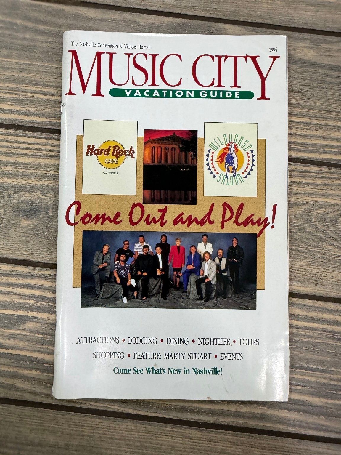 1994 Nashville Music City Vacation Guide Marty Stuart Hard Rock Cafe TN 1994 Nashville Music City Vacation Guide Marty Stuart Hard Rock Cafe TN
