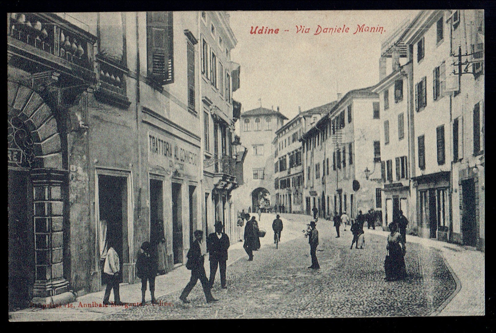 UDINE. Via Manin.  Trattoria AL COMMERCE. Non vg. 1920s.