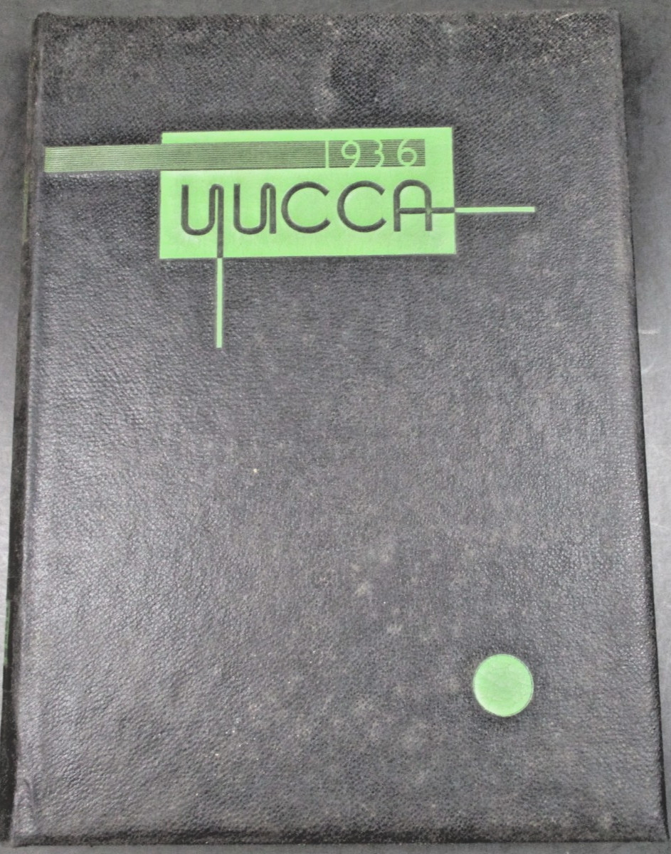 YUCCA 1936 North Texas State University Hardcover HC Yearbook UNT Denton TX