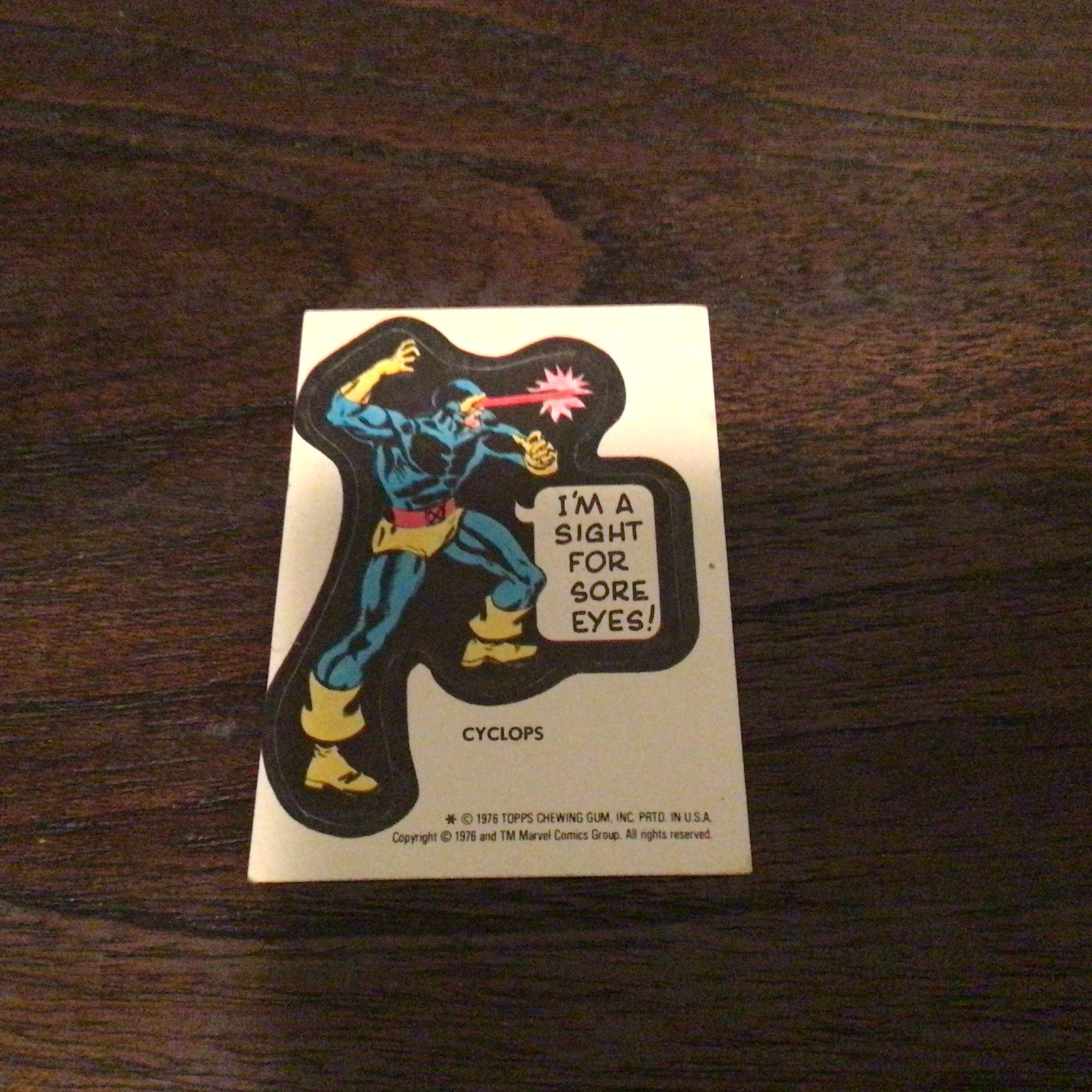 Vintage 1976 Marvel Stickers Cyclops