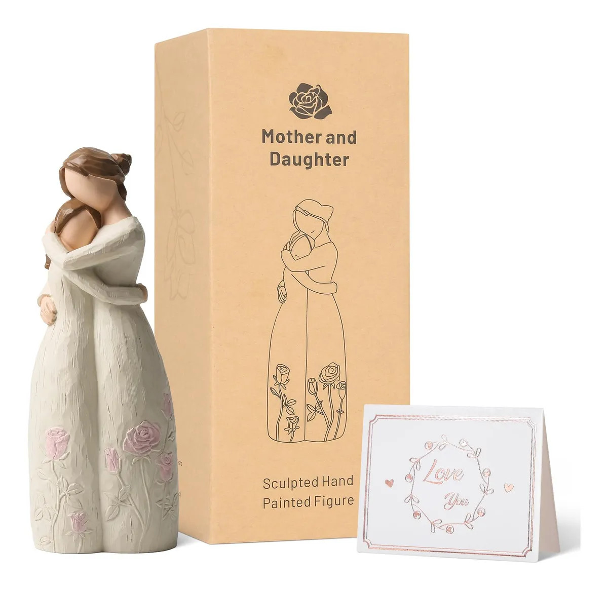 Perfect Mother\'s Day Gift Mother & Daughter sculpted hand painted resin Figurine