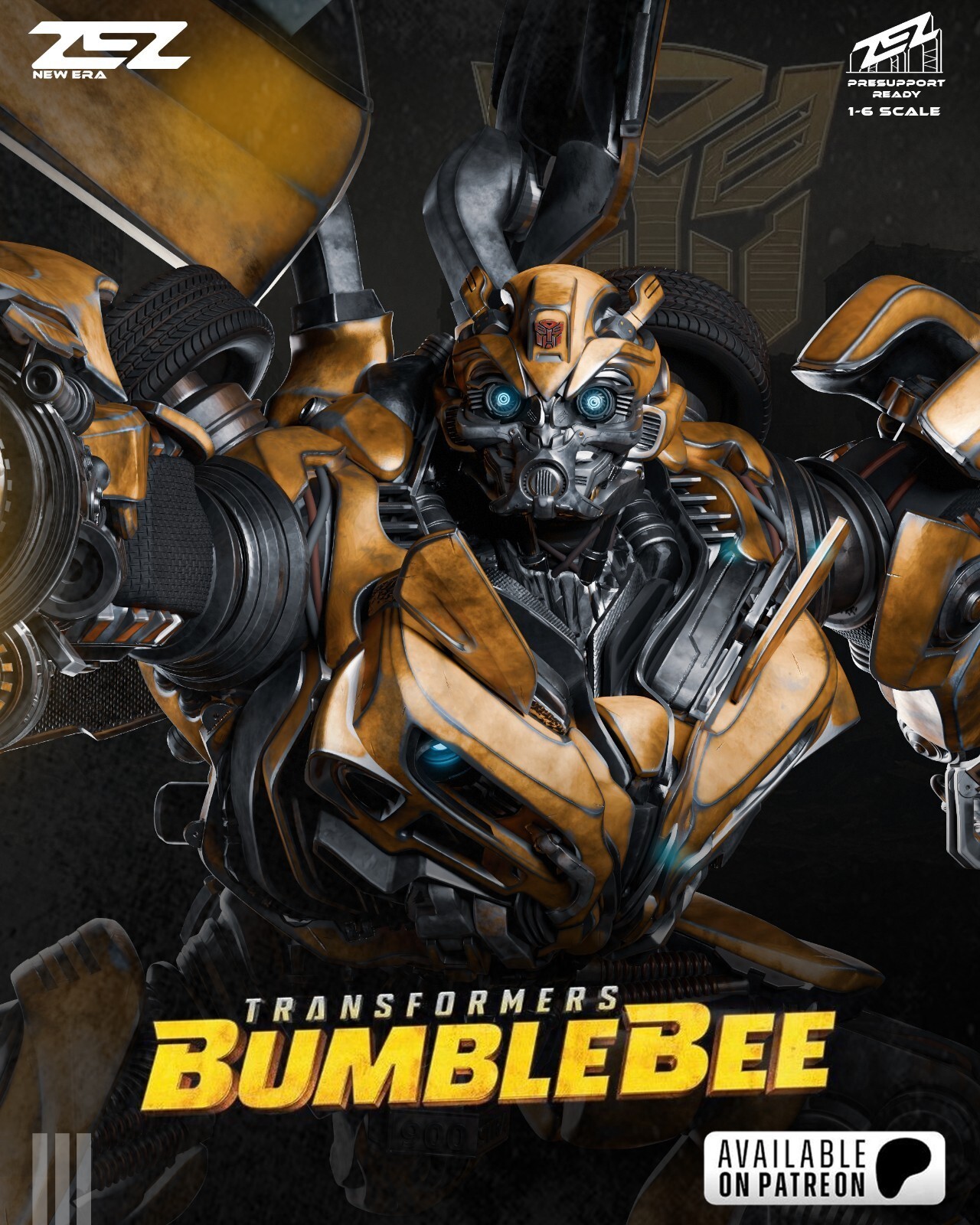 1:8 Bumblebee Transformers Fan Art UNPAINTED High Quality Garage Kit