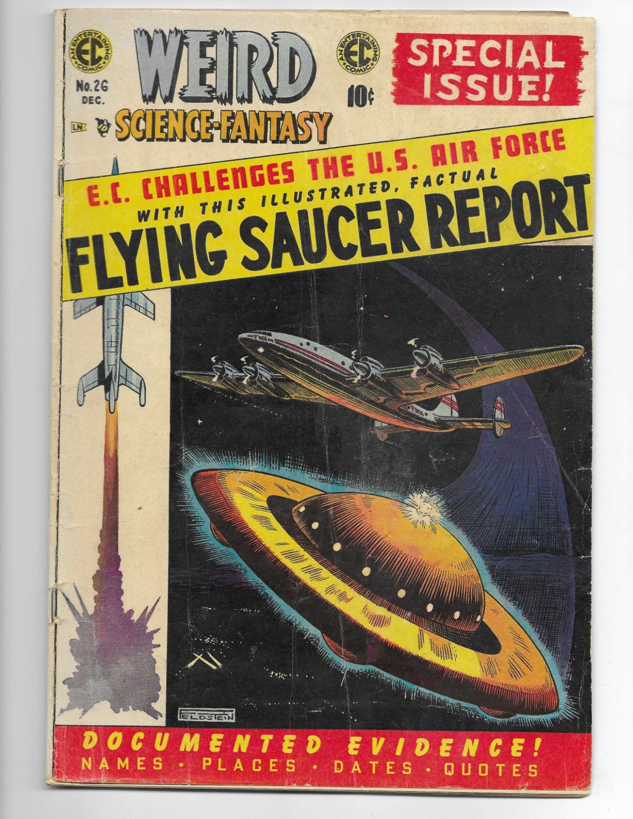 Weird Science Fantasy 26 1954 EC Comics VG+ 4.5 Flying Saucer Cover