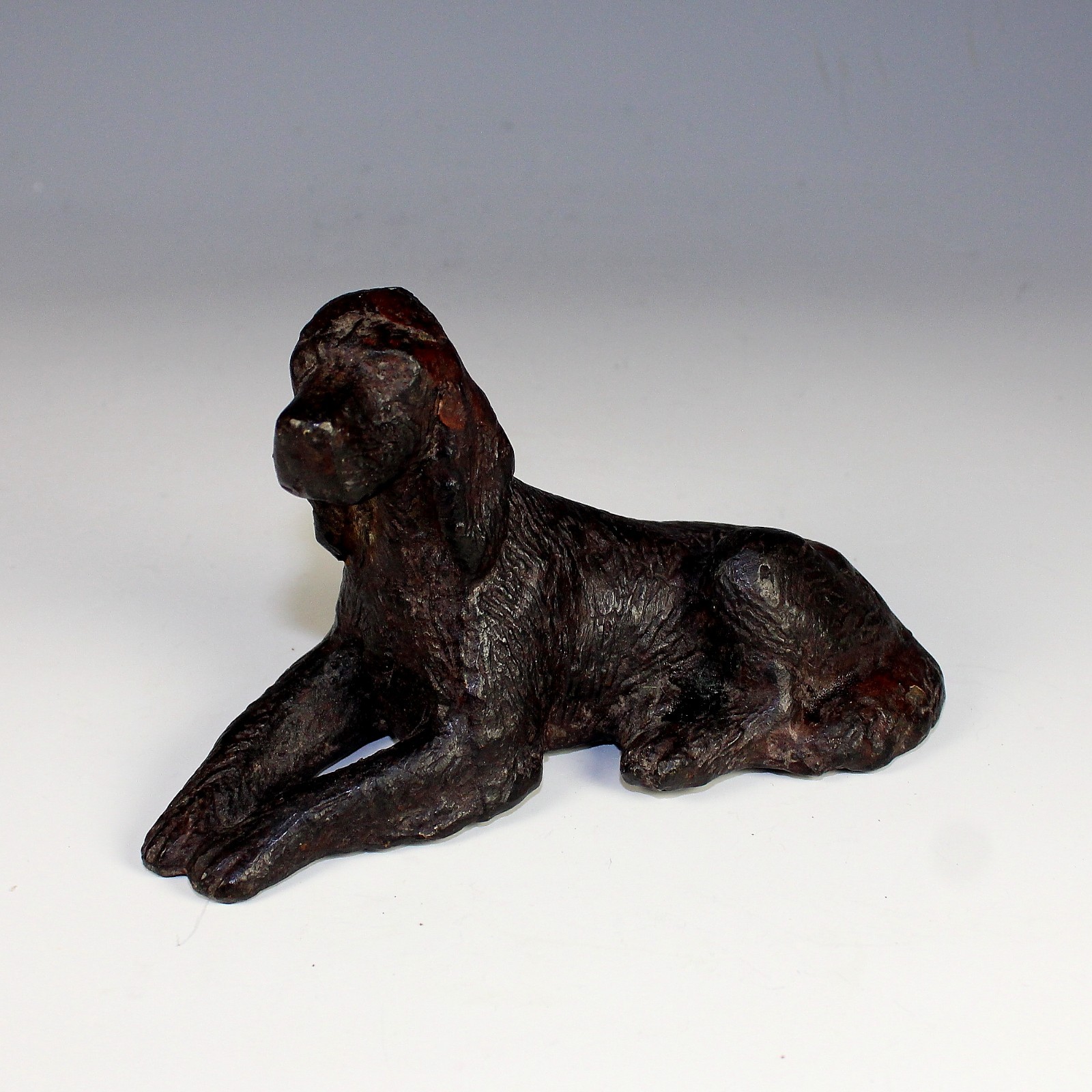Vintage English Irish Setter Dog Bronze Figurine 6.5” Patinated