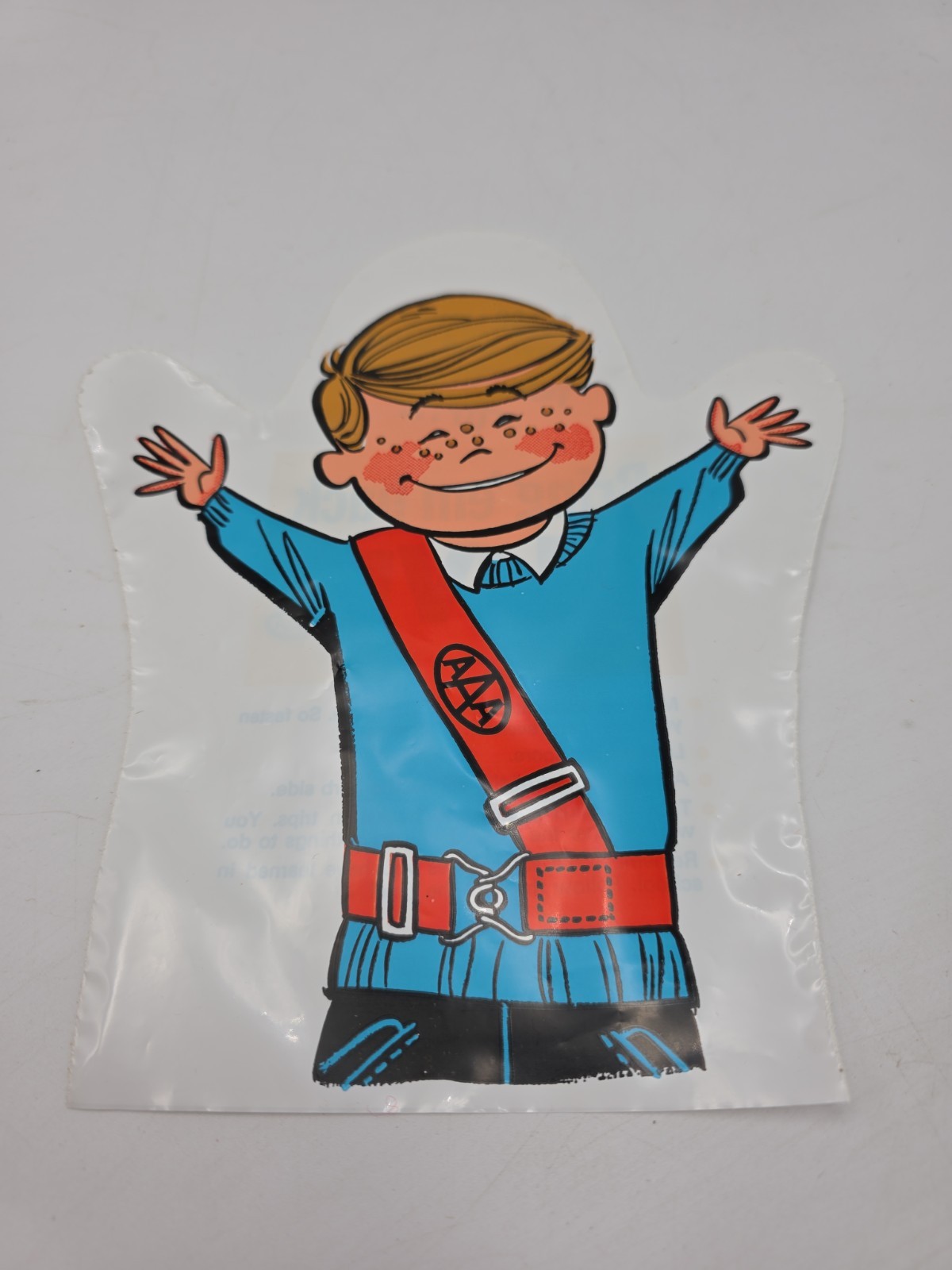 Vtg 60's/70's AAA Insurance Plastic Kids Hand Puppets Automobile Advertising Toy