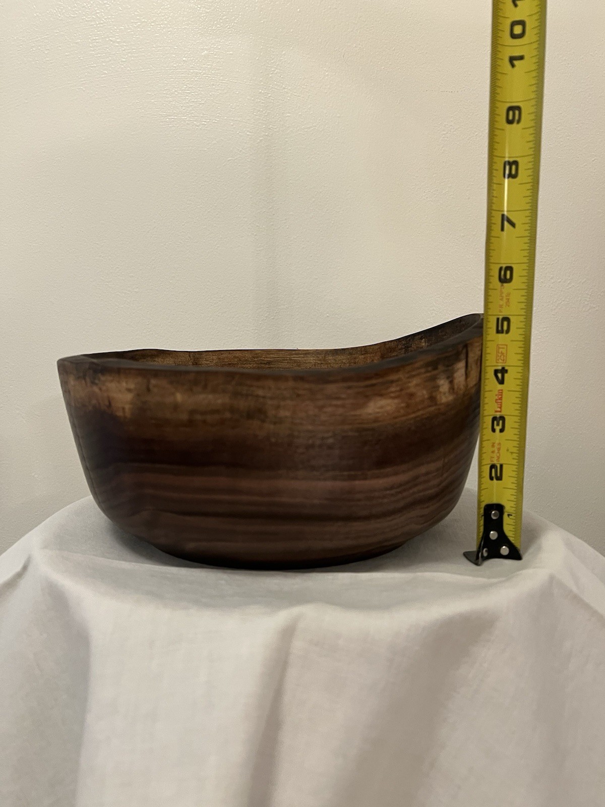 Black Walnut Live Edge Bowl Hand Turned Food Grade Finish 9 3/4 By 4 1/2