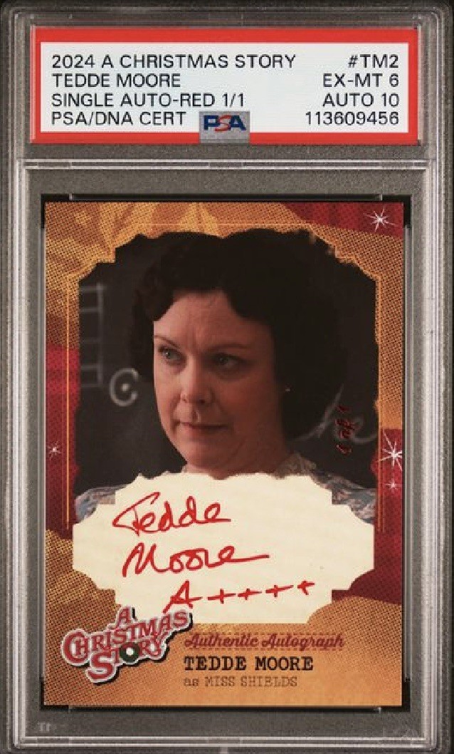 2024 Cryptozoic A Christmas Story Red Auto Tedde Moore Shields 1/1 PSA 6 DNA 10