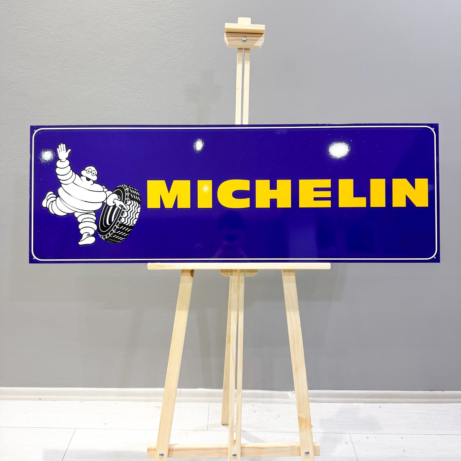 Michelin Bibendum – Tire Advertising Heavy Metal Sign–118 × 40 cm - 46.5” × 15.7