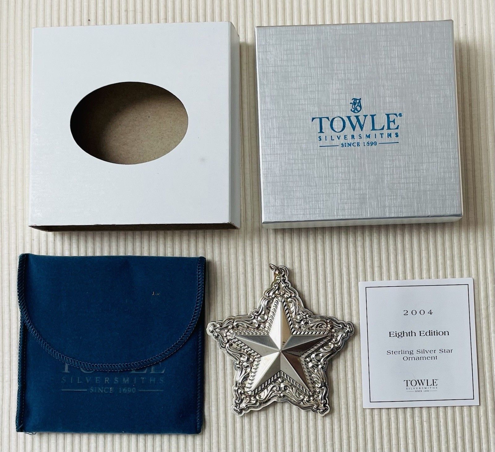 2004 Towle Sterling STAR Ornament 8TH Edition