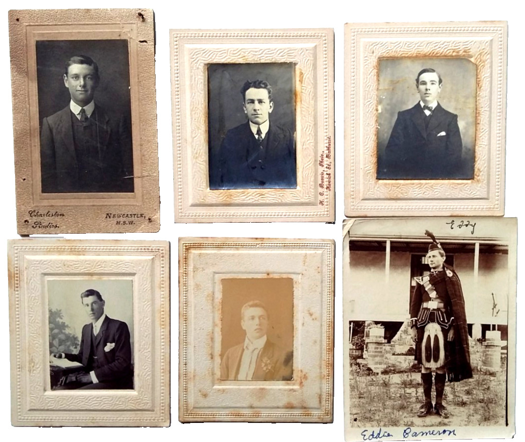 Photos Antique Men from Bathurst NSW Australian theme 1900 ORIGINALS BUNDLE 6x