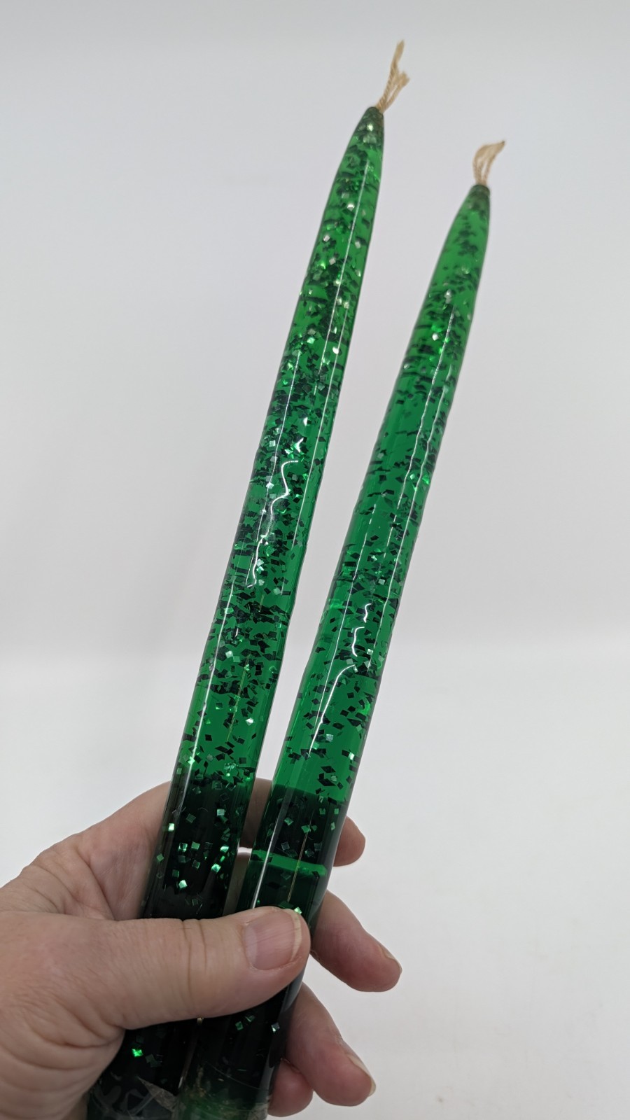 Vintage 11.5 in Clear Green Acrylic 