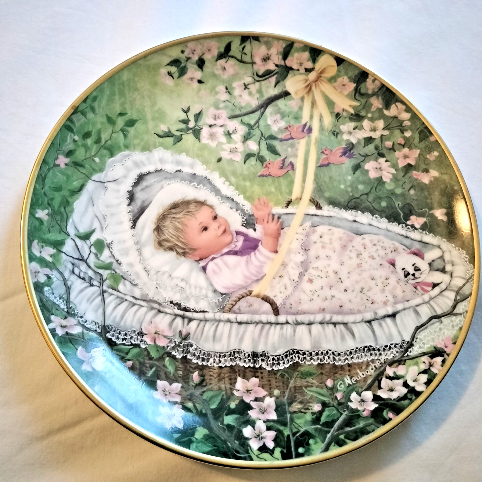 Kaiser w Germany “Rockabye Baby On The Treetop ” By Gerda Neubacher  8” Plate