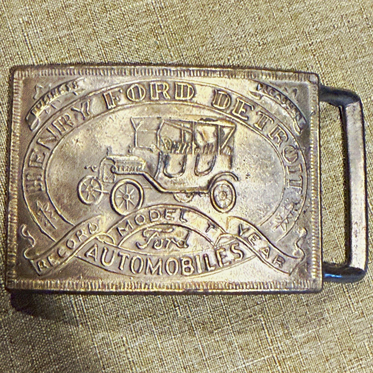 Henry Ford Detroit Ford Model T Automobiles Silver Metal Belt Buckle