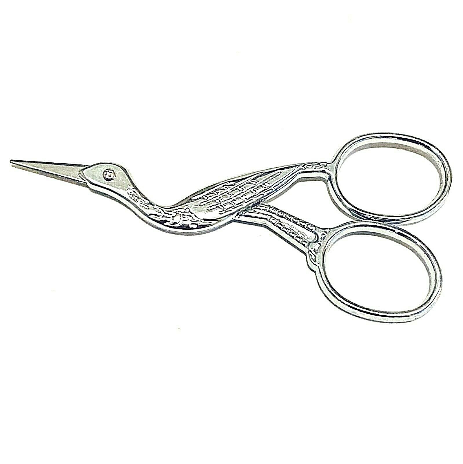 Stork Swan Embroidery Scissors New In Box 3 1/2\